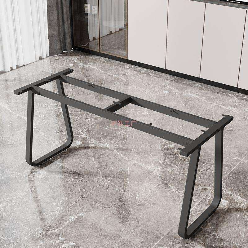 桌腿铁艺支架瓷砖岩板实木大板金属桌架大理石餐桌脚铁艺简约