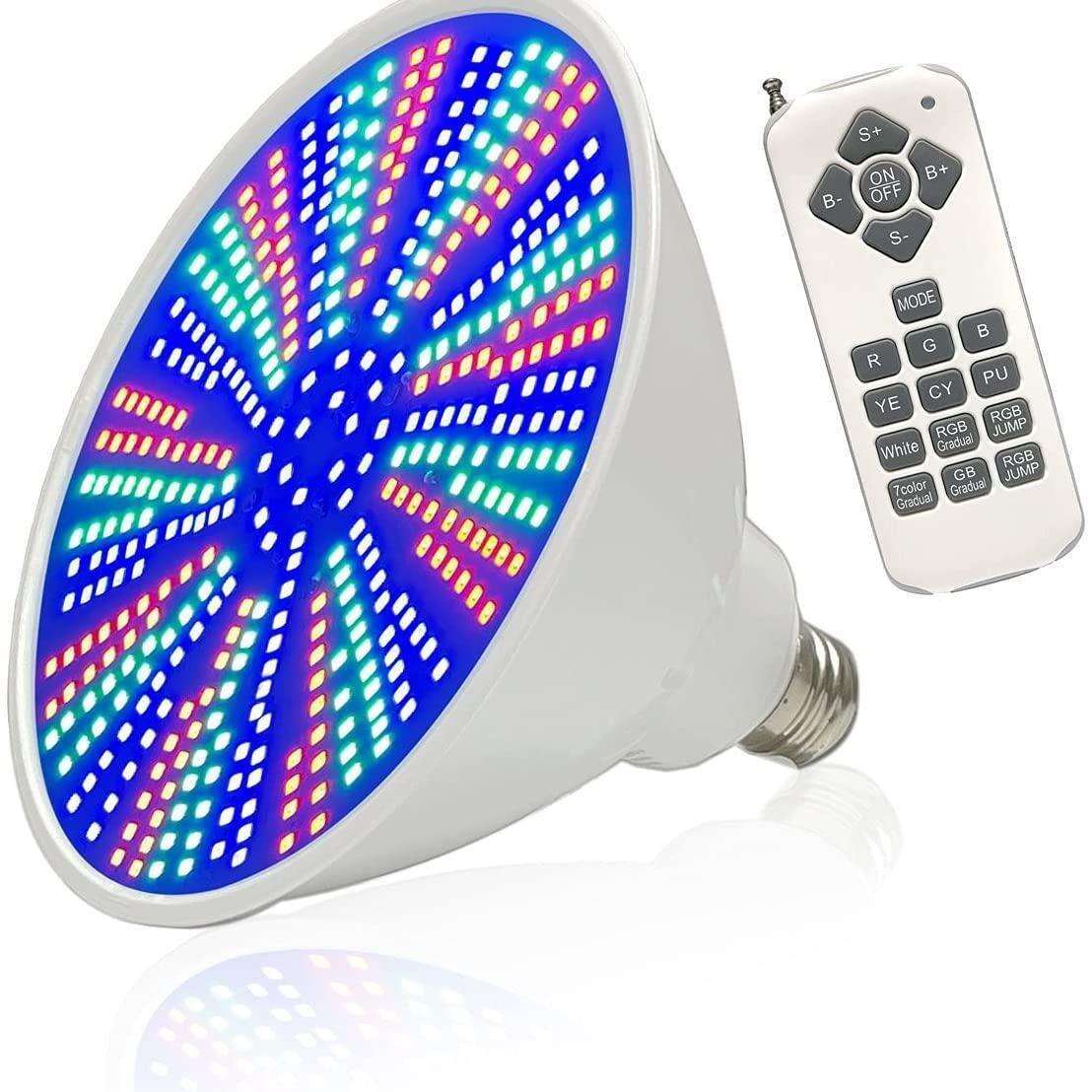 厂家直销美规E26 泳池灯替换卤素灯 12V 120V 40W RGB泳池灯光源