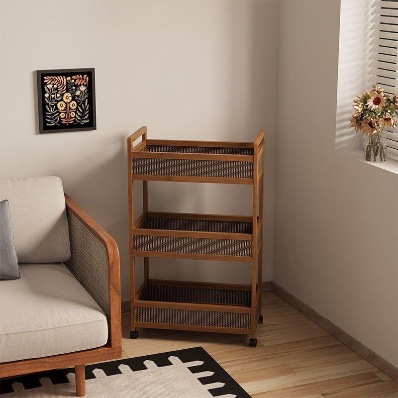 书架落地置物架多层收纳书柜储物柜子办公室工位可移动文件小推车