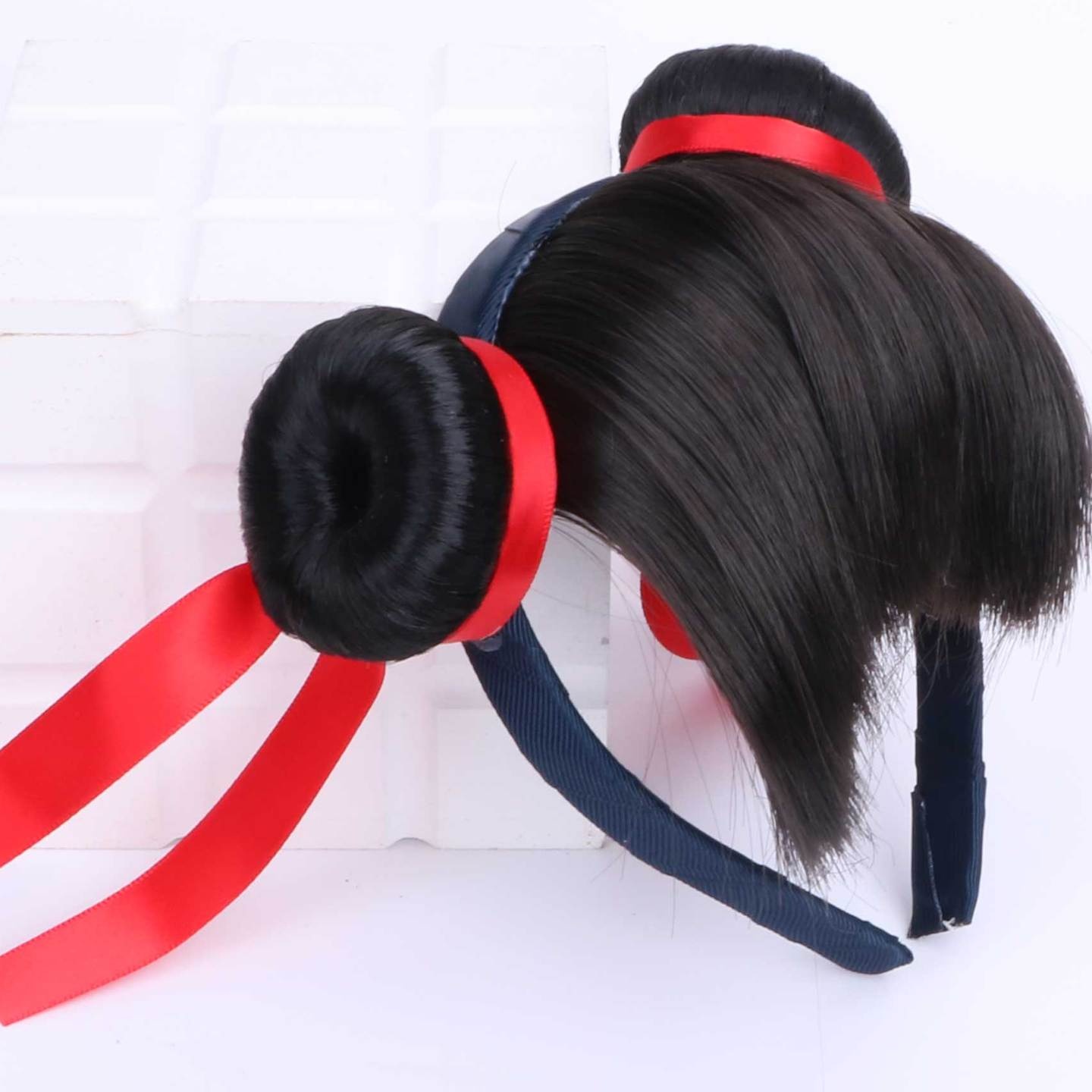 儿童哪吒发箍发夹超萌可爱假发丸子头超萌可爱偶像活动表演发饰