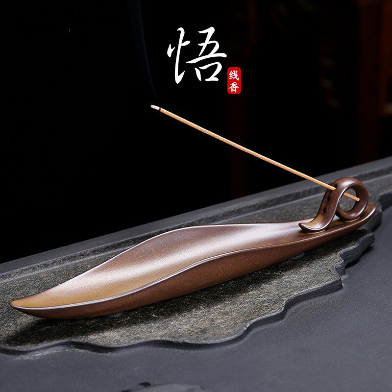 陶瓷香炉线香香插香座禅意创意莲花线香炉茶道家用室内熏香檀香