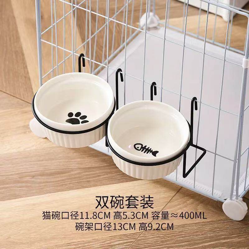 猫碗防打翻猫食盆悬挂式