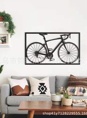 跨境新品铁艺怀旧自行车金属挂饰户外家居室内墙壁装饰单车