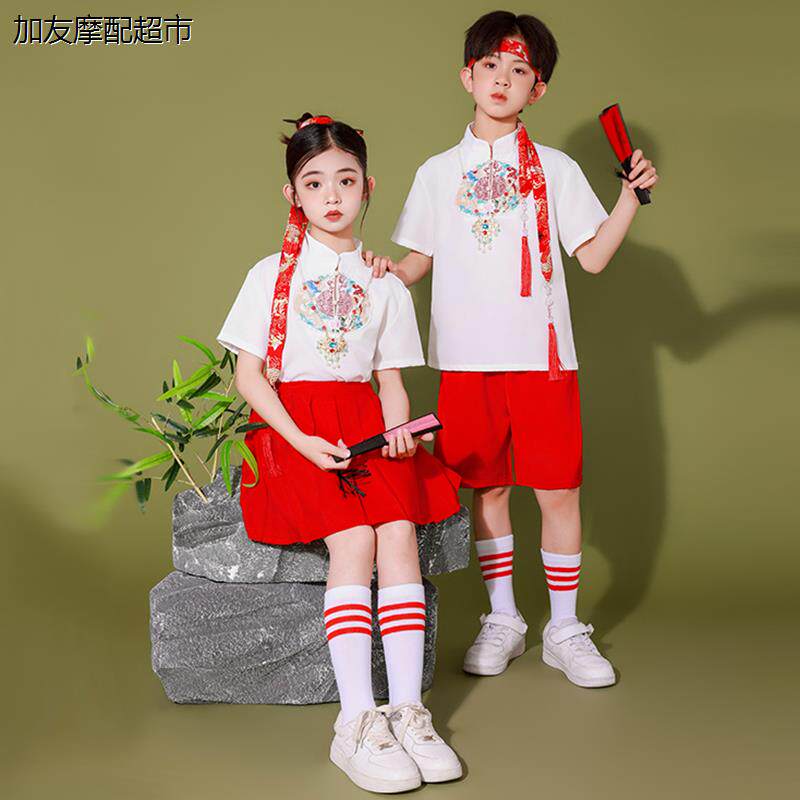 六一儿童表演服装中国风