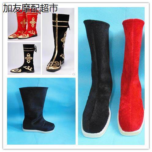 古装靴子儿童古代鞋子布鞋男童搭配汉服靴子小男孩古风戏曲表演鞋