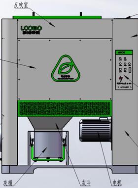 风机电控过滤系统集合为一，路博环保XCY一体机，占地面积小！