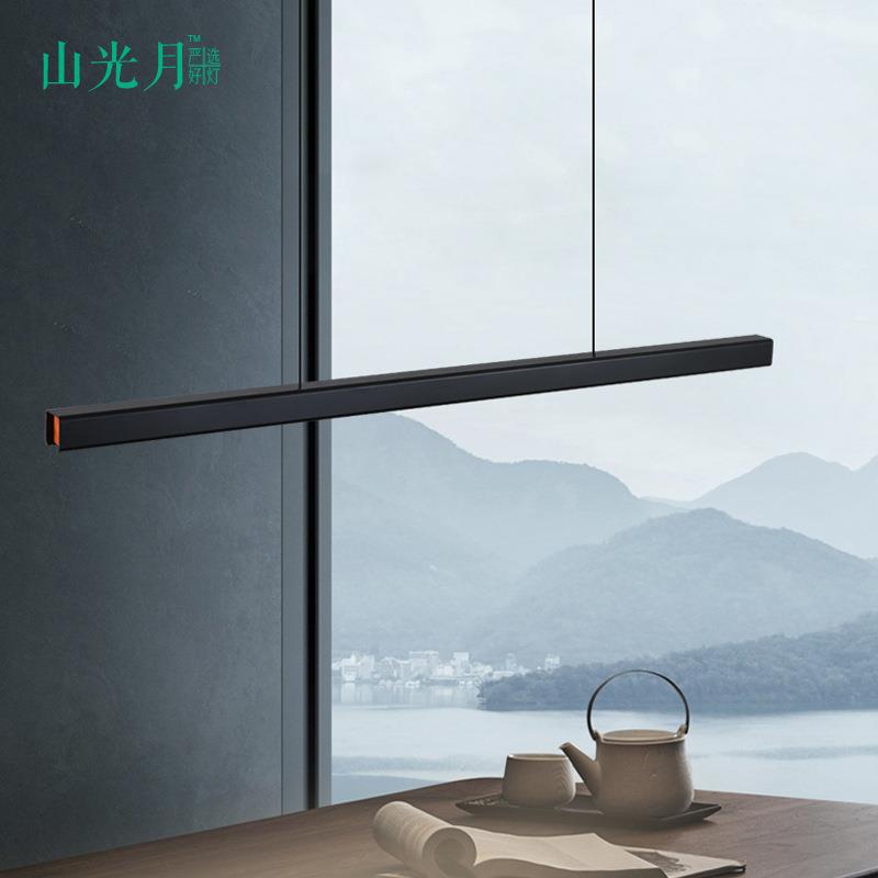 北欧餐厅吊灯长条一字led创意室内饭厅吧台现代简约氛围办公灯具