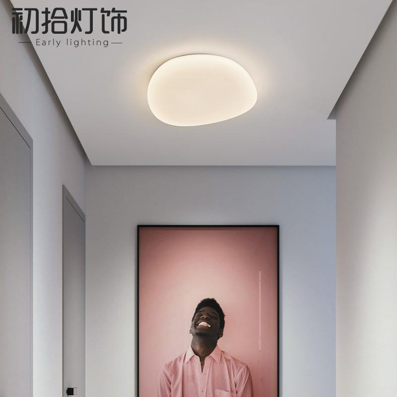 鹅卵石吸顶灯过道灯走廊灯现代简约入户门厅灯北欧楼梯玄关阳台灯