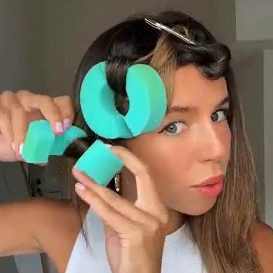 新款蓬松发卷C型懒人睡眠海绵无热卷发棒大波浪卷发器盘发卷发棒