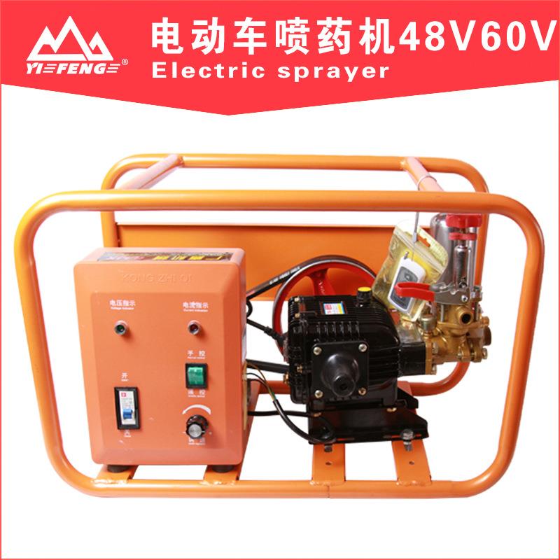 电动高压喷雾器 园林果树48-60V电动打药机农用全自动遥控打药机