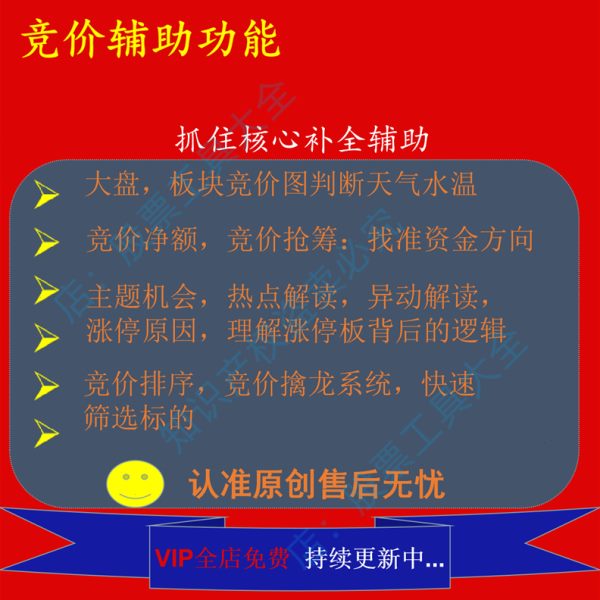 超短集合竞价系统： 打板涨停接力神器 ，竞价版面策略分析