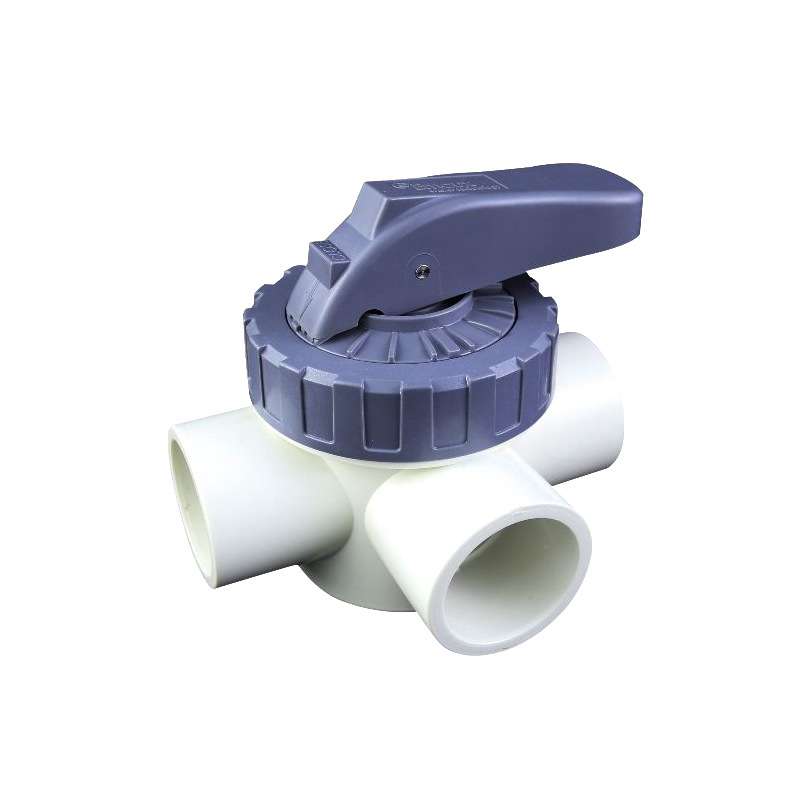 泳池3通分流阀Swimming pool PVC 3-way valve diverter valve