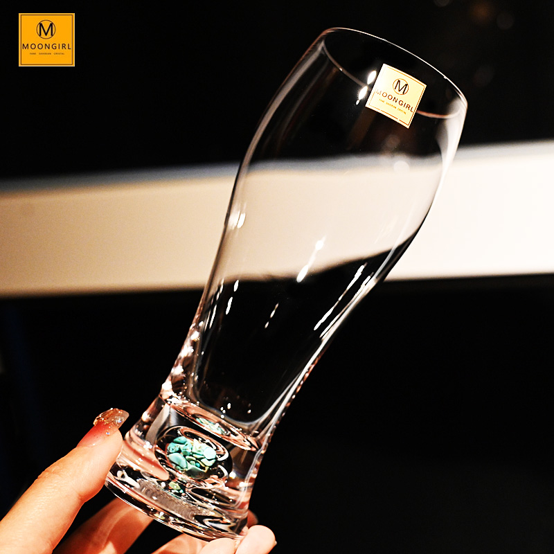 Moongirl水晶玻璃啤酒扎啤果汁杯