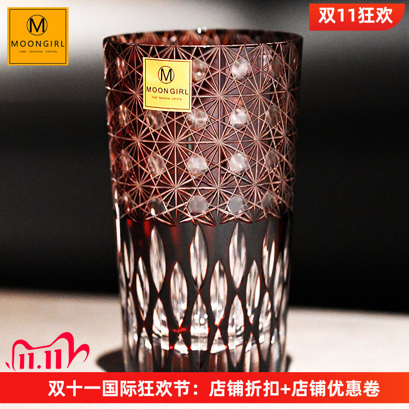moongirl手工水晶玻璃威士忌杯
