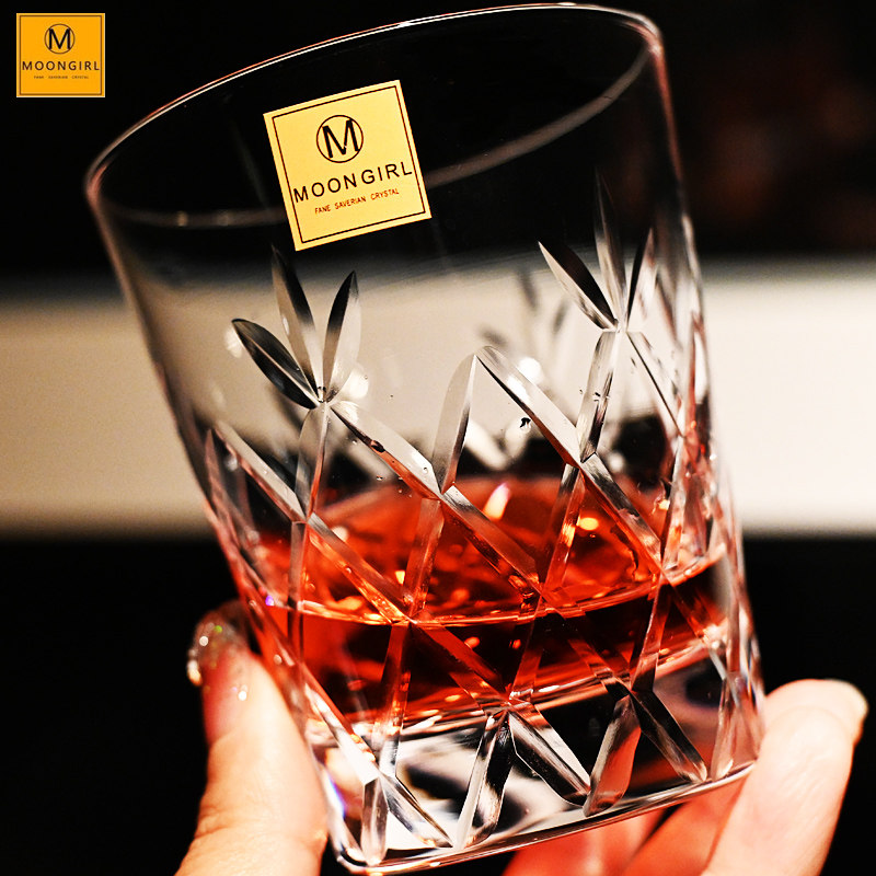 MOONGIRL纯手工切子水晶玻璃威士忌洋酒杯古典杯调酒杯啤酒水杯子,餐饮具,洋酒/威士忌杯,淘宝优惠券,粉丝福利购,淘宝优惠卷