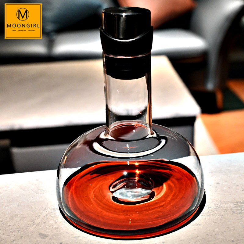 Moongirl高级轻奢水晶玻璃红酒醒酒器家用带盖快速分酒器分酒壶具