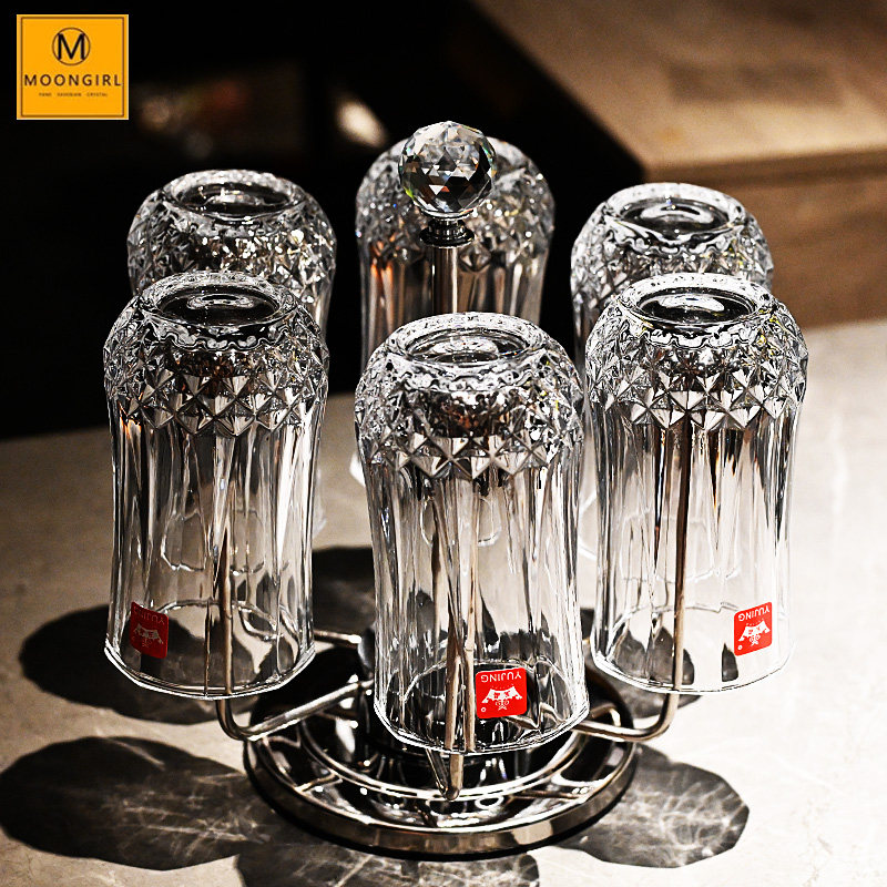 moongirl手工水晶玻璃威士忌洋酒杯调鸡尾酒杯果汁饮料杯子水杯子
