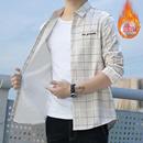 职业上班潮衬衣 免烫商务正装 拓丽雅秋冬男士 加绒加厚保暖百搭衬衫