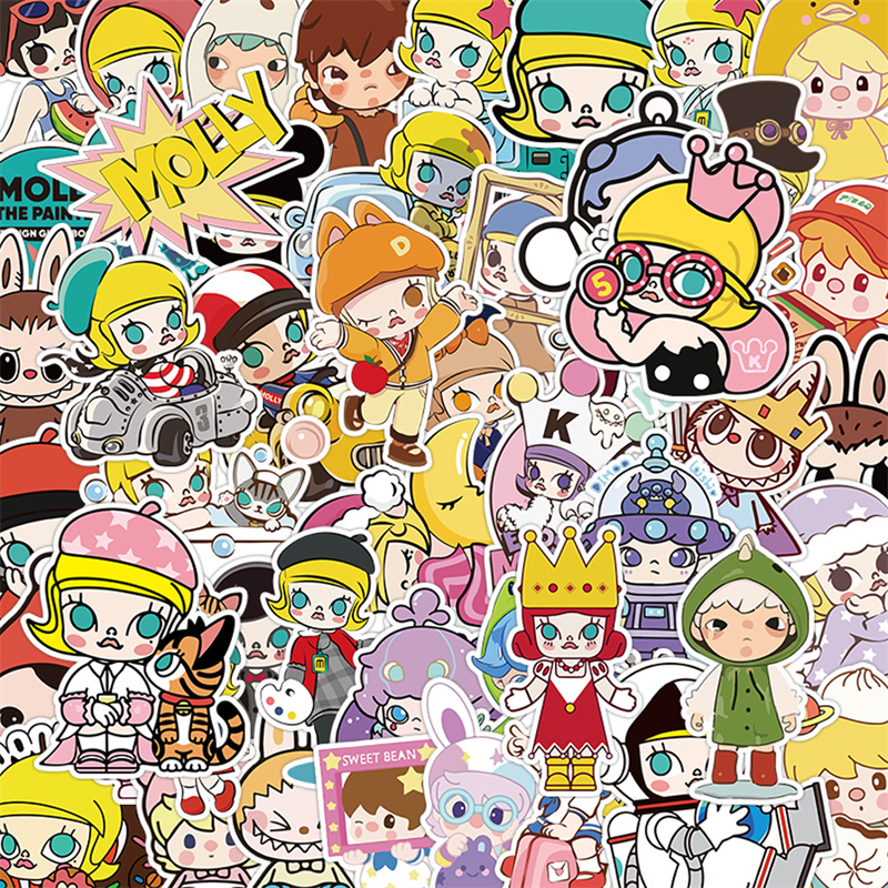 50张卡通泡泡马特装饰涂鸦贴纸