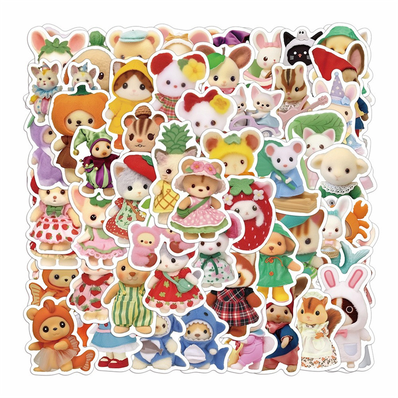 水果小动物可爱娃娃贴纸咕卡装饰