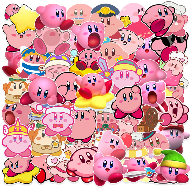 50张卡通星之卡比装饰防水贴纸