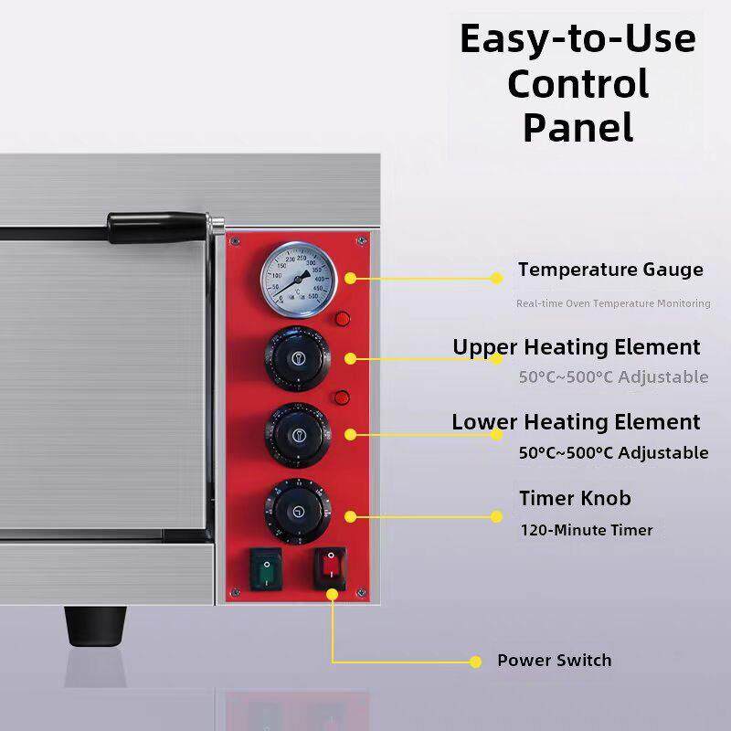 500度高温比萨烤箱商用双层大型石板电烤箱，石板面包蛋糕电烤箱