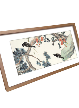 实木装裱画 画框34 35x138 456780 90 100 120毛笔对联书法绘卡纸