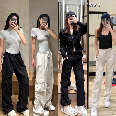 Dance Studio重工制作休闲运动工装长裤 | 老盖女装