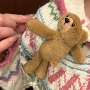 独特个性可爱小熊毛绒发夹卡通玩偶刘海夹少女心高颜值洗漱发饰