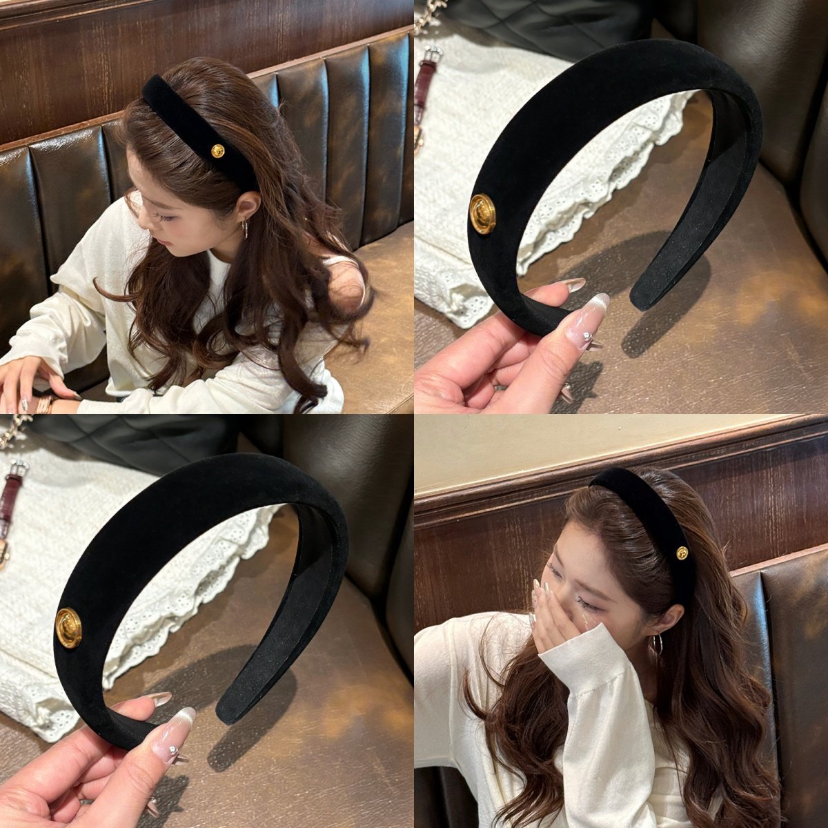 法式复古丝绒发箍金标高级百搭ins风发卡发捆头箍女2025新款发饰