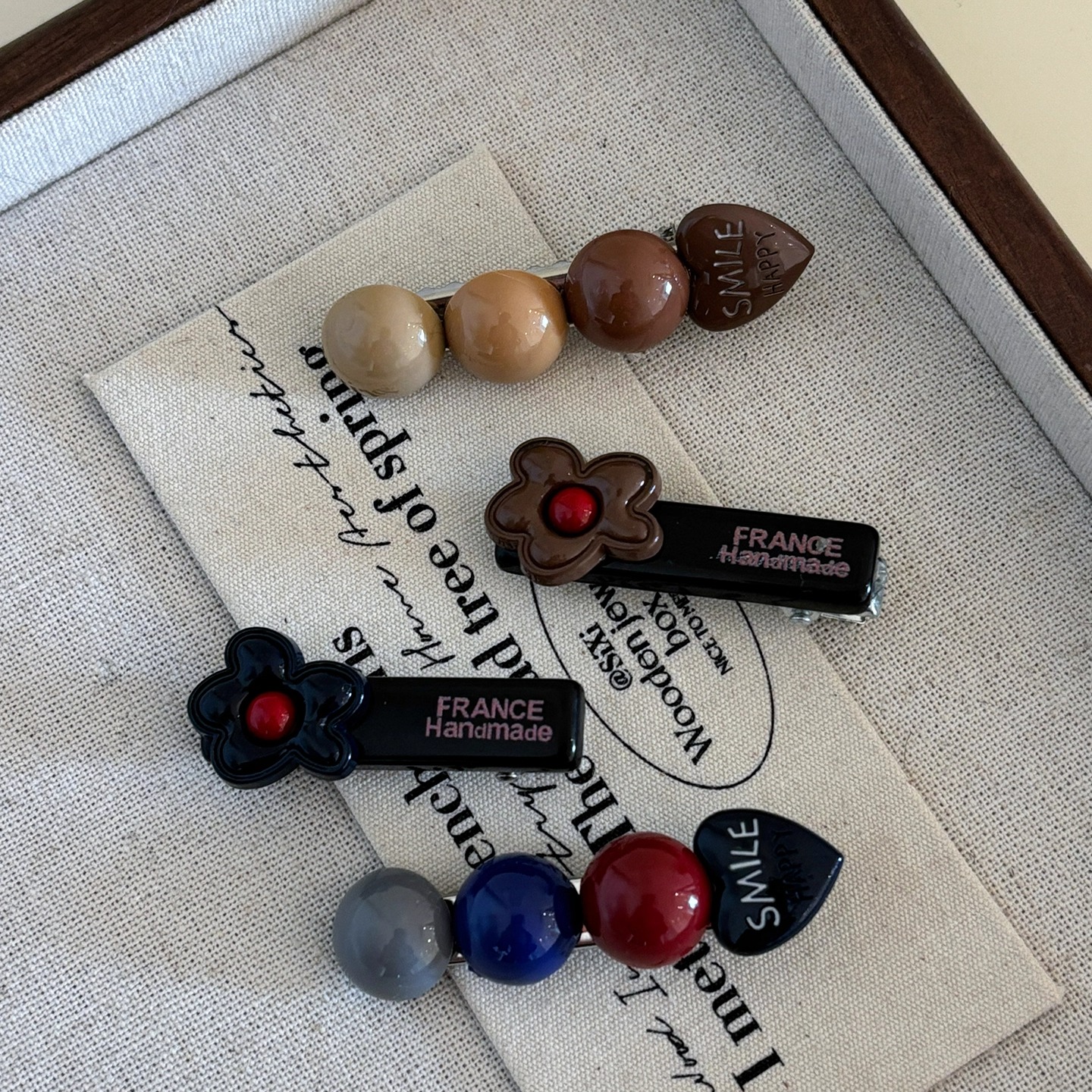 韩系撞色花朵发夹女侧边前额发卡甜美边夹一字刘海夹发饰2025新款