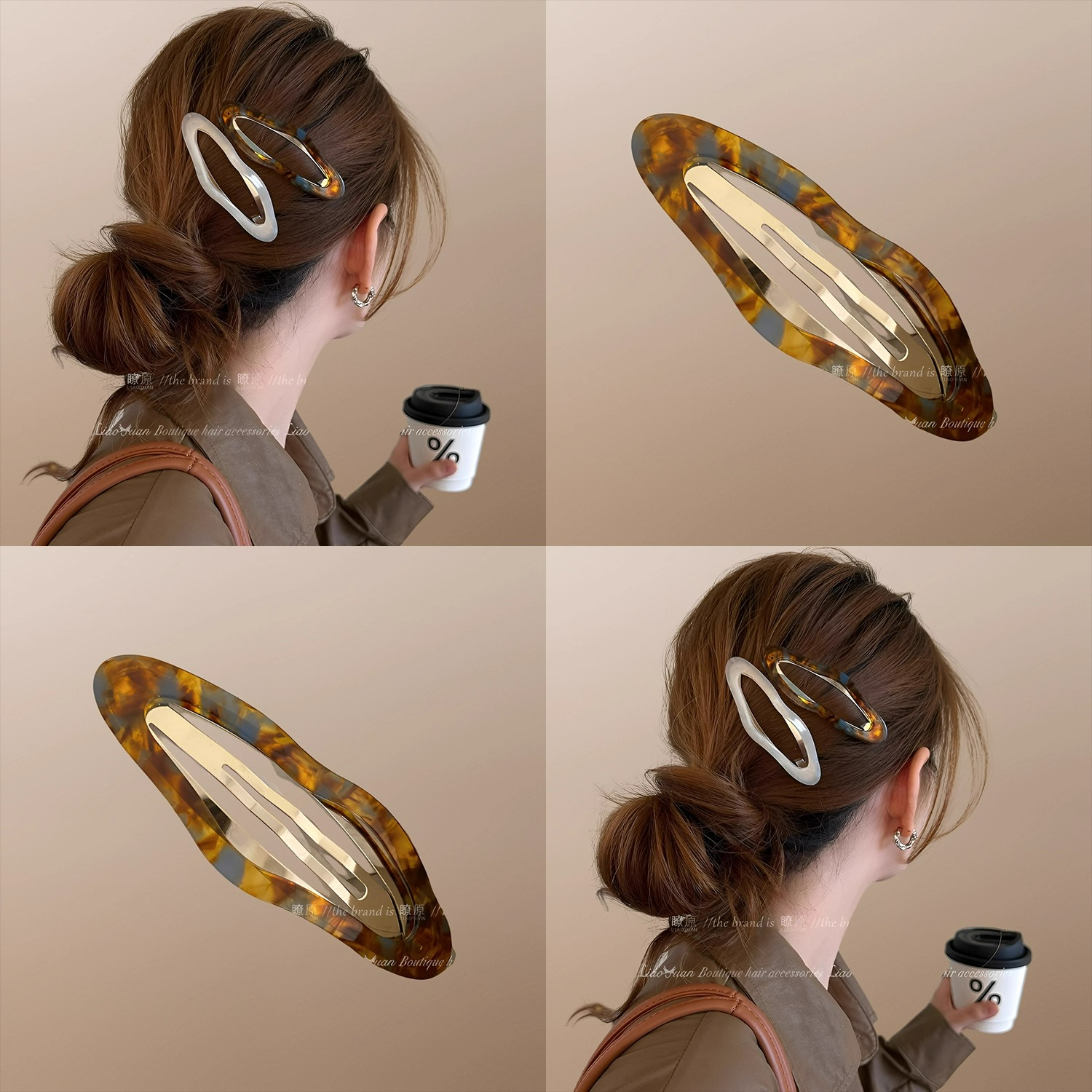 复古几何~碎发夹头饰刘海夹子2025新款高级感网红侧边bb夹子盘发