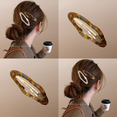 复古几何~碎发夹头饰刘海夹子2025新款高级感网红侧边bb夹子盘发