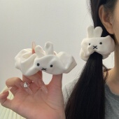 毛绒可爱米菲兔大肠发圈女2025新款 高级感头绳皮筋发饰头饰发绳