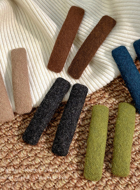 简约毛绒bb夹发夹女侧边夹2025新款一字夹子碎发卡前额刘海夹头饰