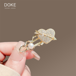 一箭穿心~高级感水钻发夹女新款简约鸭嘴夹碎发夹侧边刘海夹压夹