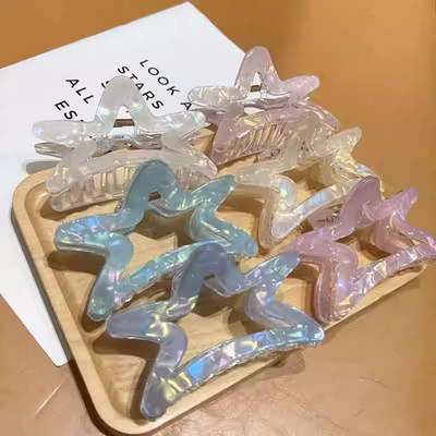 五角星星夹头发的夹子新款鲨鱼夹抓夹女2024新款高级感大号发量多