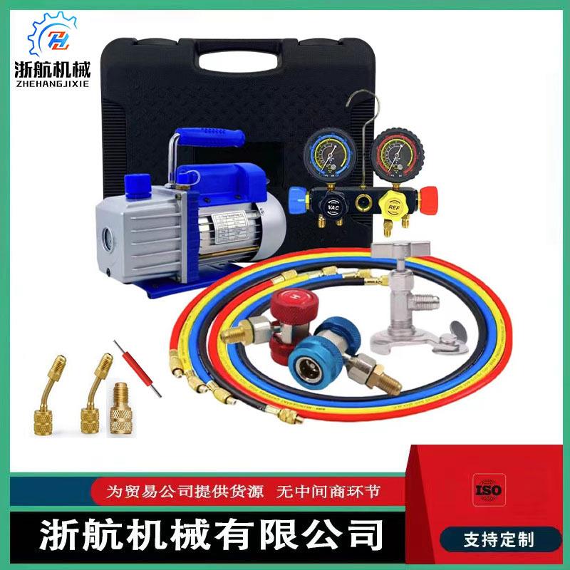 4CFM110v60hz1/3HP真空泵搭配R134汽车空调维修专用表组组合套装