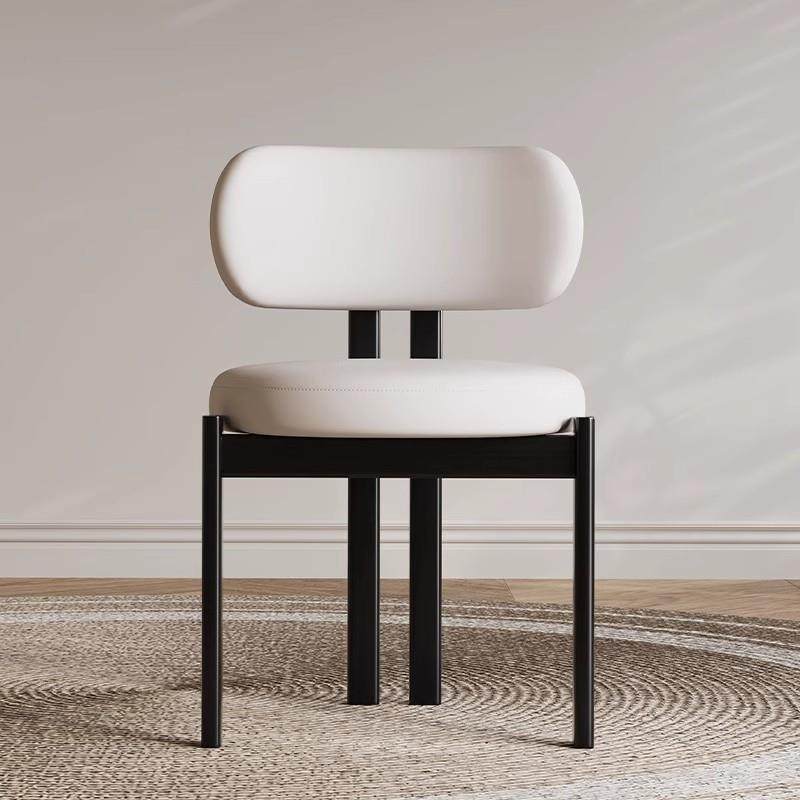 北欧现代简约实木餐椅家用餐厅吃饭凳子奶油风书桌椅化妆靠背椅子