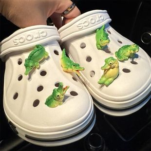 原创骆驰鳄鱼洞洞鞋配饰diy立体配件鞋花crocs可拆卸鞋面装饰鞋扣