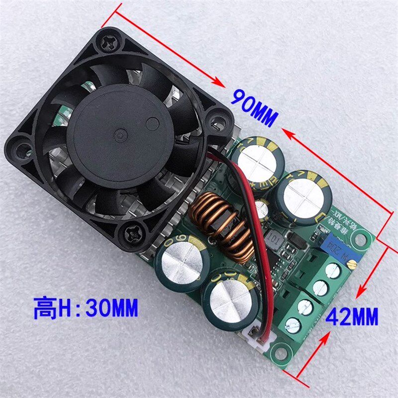 DC120V100V96V84V60V48V36V转24V12V9V5V可调降压模块10A200W电源 - 实物图