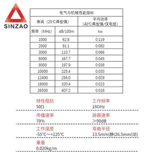 JJ公头同轴转接线 新凿 086柔性连接线电缆组件SMA FLEX405 18G