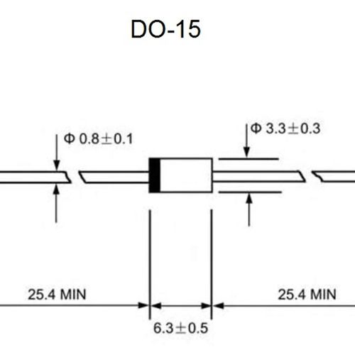 FR207 快恢复整流二极管 DO-41 直插 2A/1000V 一盒/500个 编带盒