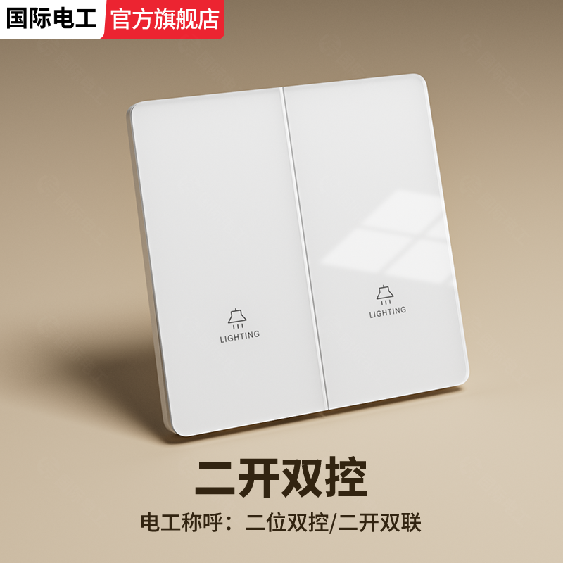 十大开关双控双开白色家用