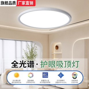 主卧室灯2025新款 LED吸顶灯现代简约全光谱护眼儿童房间中山灯具