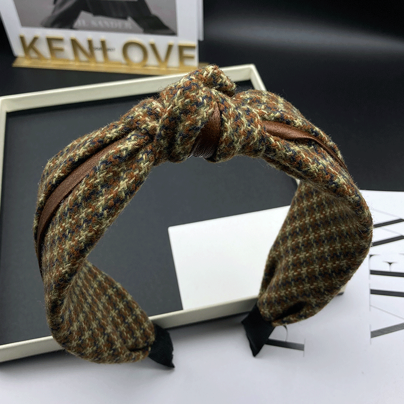 Kenlove/欧美风时尚发卡发箍女逛街百搭发窟头饰宽边成人压发头箍