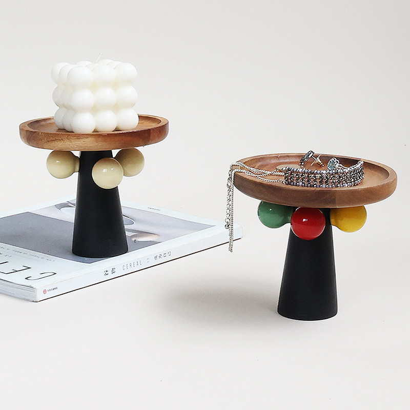 高脚实木香薰蜡烛托盘创意烛台香水首饰收纳盘装饰摆件中古风底座,收纳整理,整理架/置物架/收纳架,淘宝优惠券,粉丝福利购,淘宝优惠卷