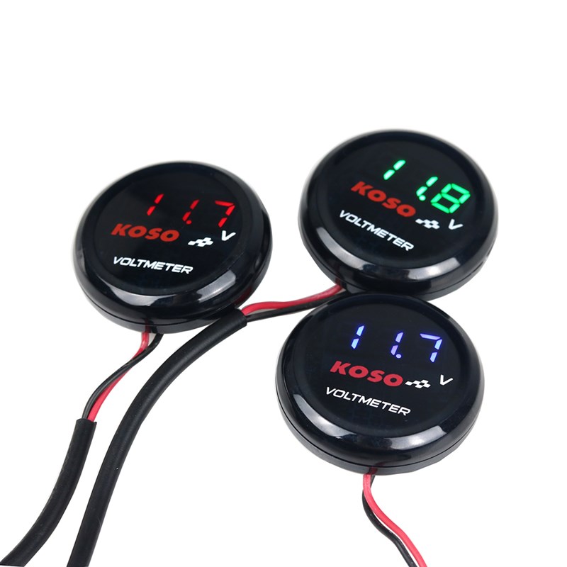 KOSO电压表新款圆形方形9-150V电子表小牛电动车鬼火福喜小龟改装