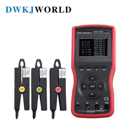 DWKJWORLD 三相相位伏安表 伏安表 FA-863 套