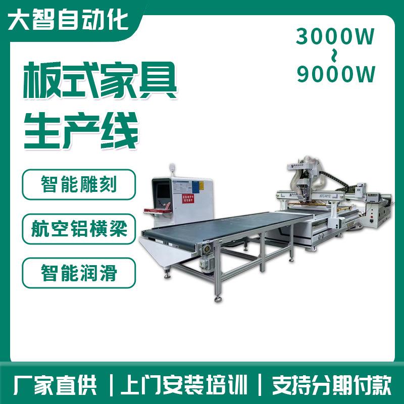 板式家具生产线厂家 全自动上下料板材开料机木工加工中心